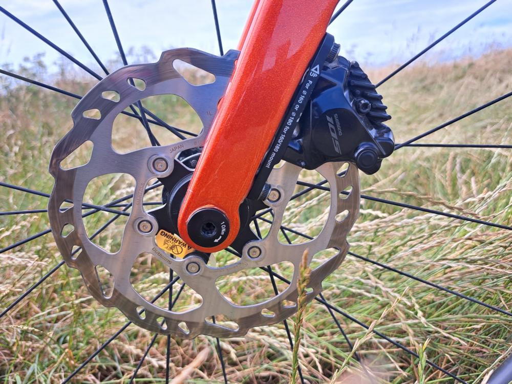 Shimano's 105 disc brakes are perfect for cyclo-cross