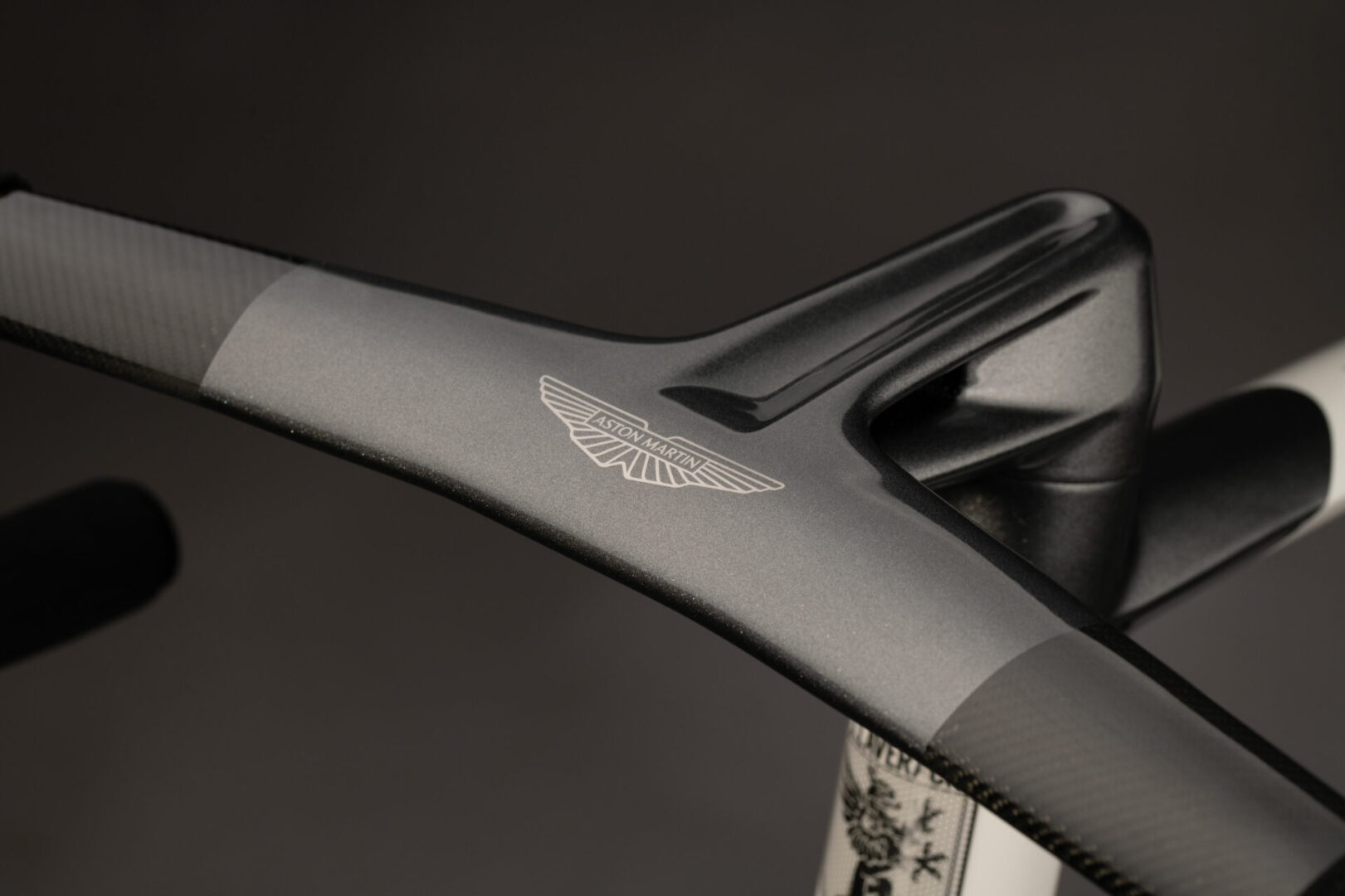 Minimalist 40 micron thick stainless steel logos on the J.Laverack Aston Martin .1R