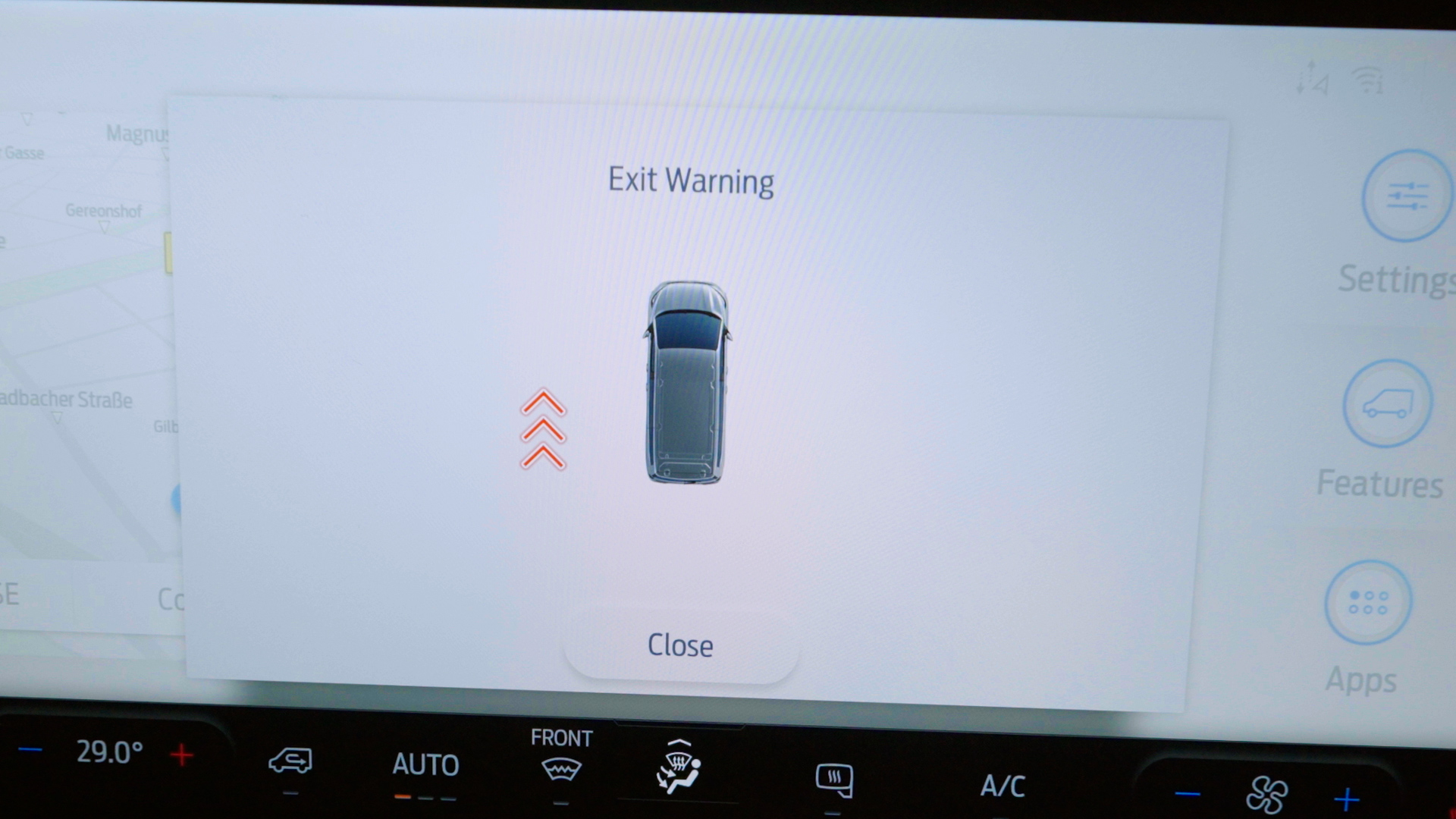 An alert appears on the dashboard letting the occupants know someone is approaching