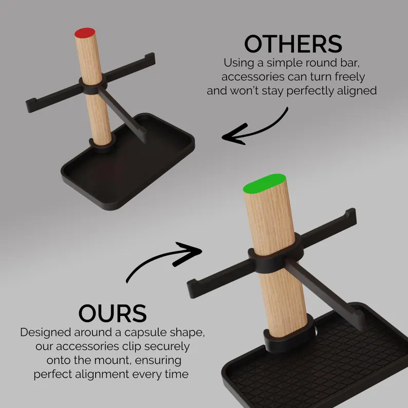 SpokeLine Creations organiser uses a capsule profile to ensure alignment