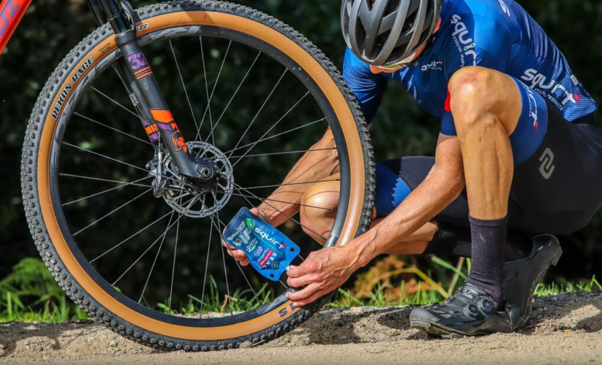 Squirt SEAL being applied trailside
