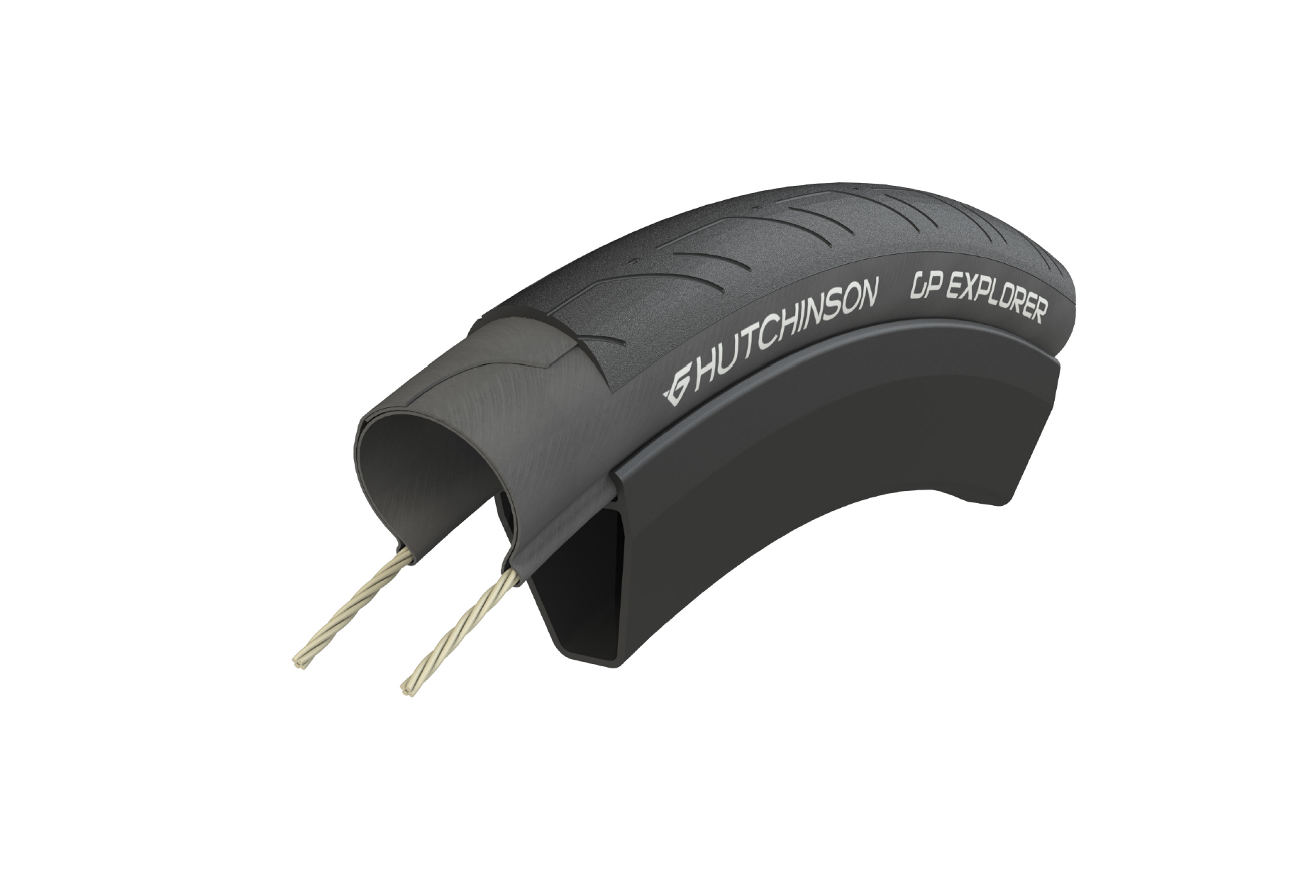 Hutchinson GP Explorer cutaway with black sidewalls